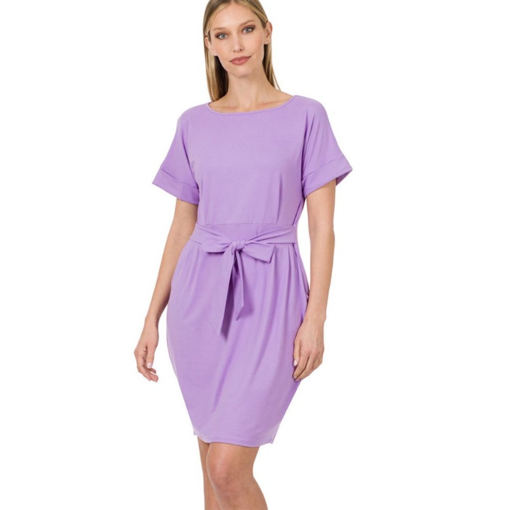 Tie-Belt  Dress